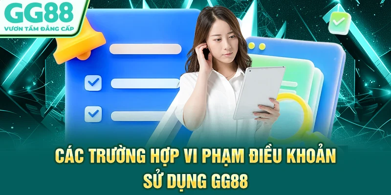 Các trường hợp vi phạm điều khoản sử dụng GG88